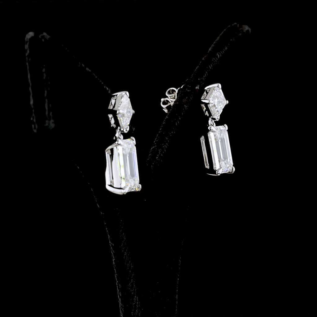 8.2 Carat Lab Grown Diamond Dangling Earrings