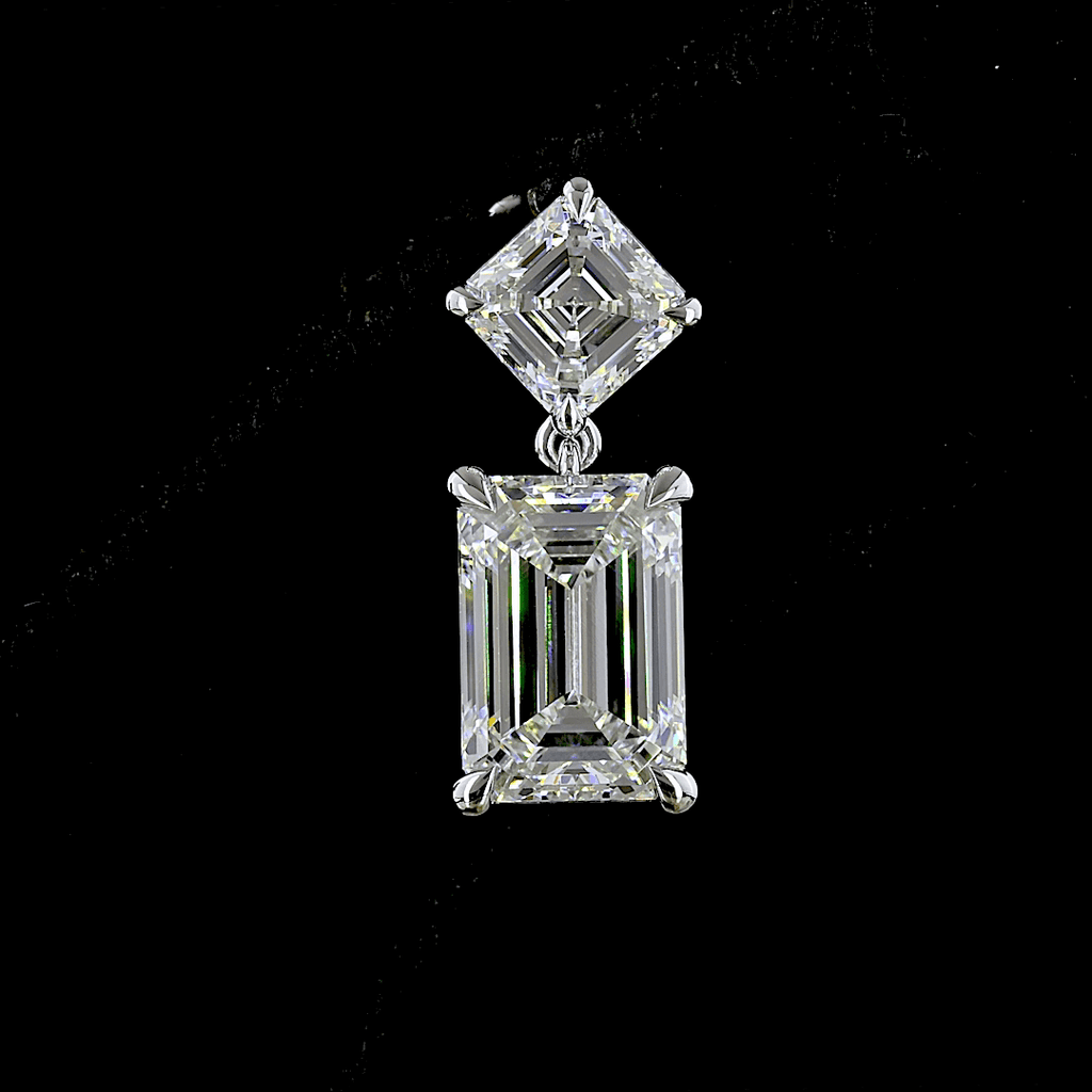 8.2 Carat Lab Grown Diamond Dangling Earrings