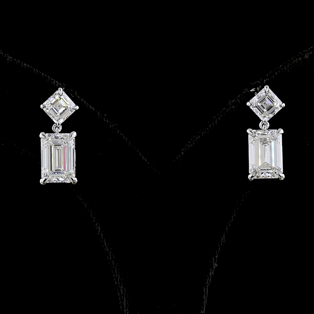 8.2 Carat Lab Grown Diamond Dangling Earrings