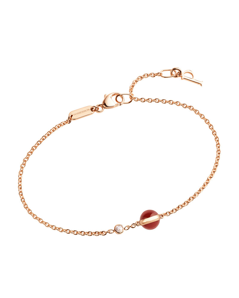 POSSESSION CARNELIAN CHAIN BRACELET (SIZE 18)