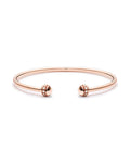 ROSE GOLD DIAMOND OPEN BANGLE BRACELET (SIZE 17)