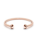 ROSE GOLD DIAMOND OPEN BANGLE BRACELET (SIZE 17)