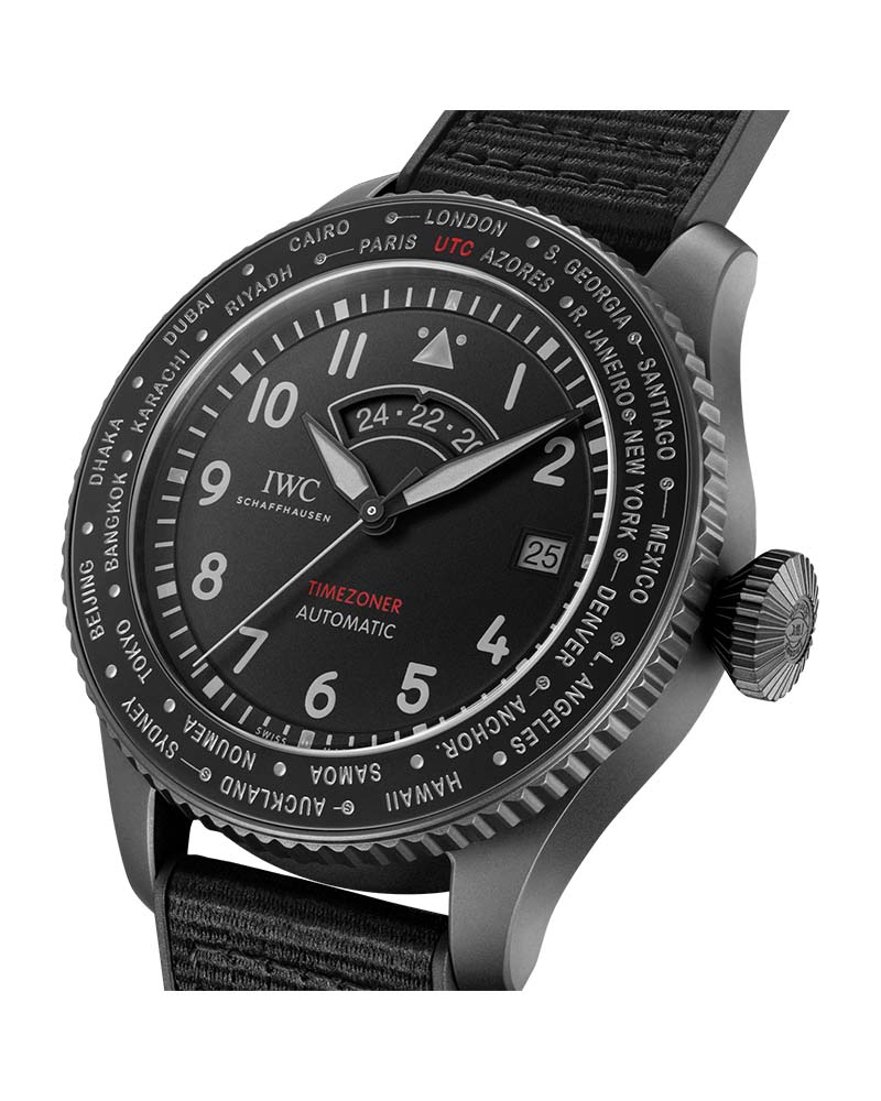 PILOT'S WATCH TIMEZONER TOP GUN CERATANIUM