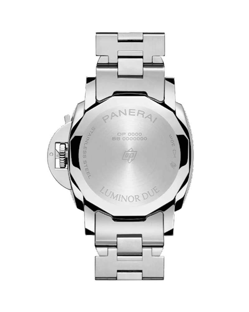 Panerai Luminor Due Luna, 38 MM, Stainless Steel