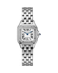 PANTHERE DE CARTIER, SMALL, STEEL, DIAMONDS