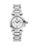 PASHA DE CARTIER, 30MM, QUARTZ, STEEL, INTERCHANGEABLE METAL AND LEATHER STRAP