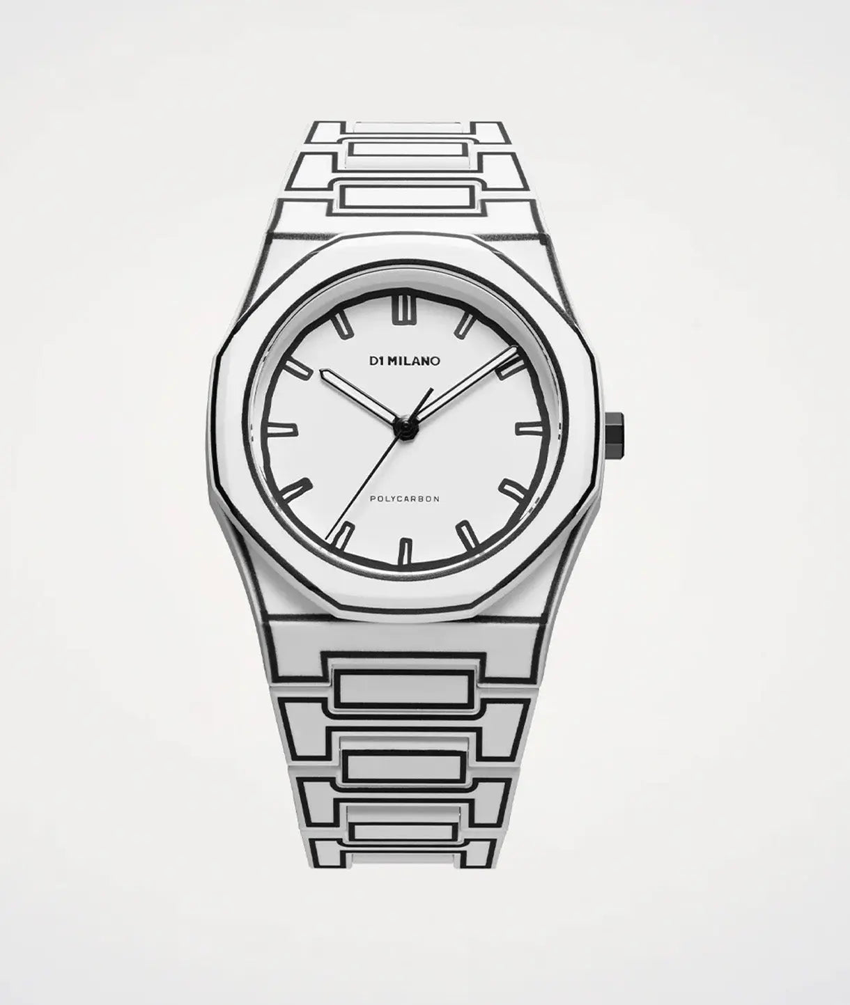 D1Milano Polycarbon White Sketch 40MM D1-PCBJ34