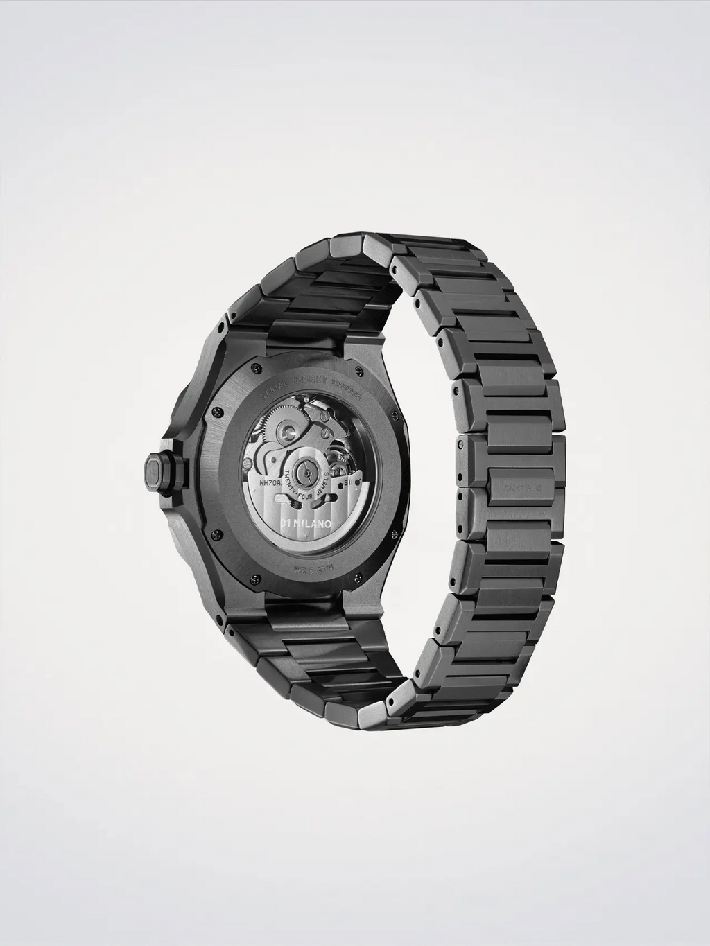 D1Milano Skeleton Gun Metal 41MM D1-SKBJ11