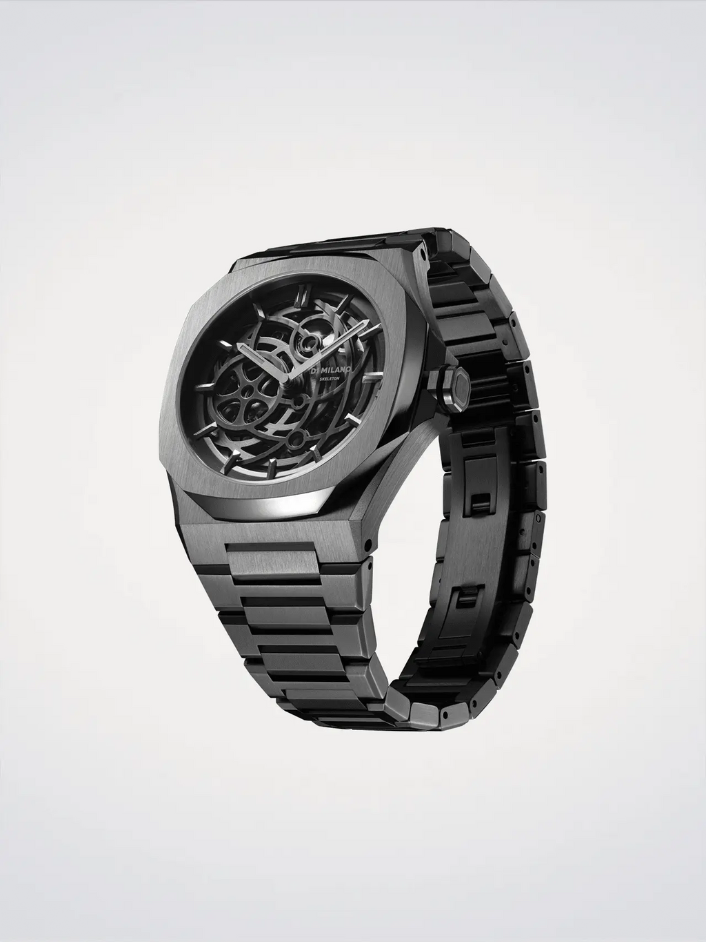 D1Milano Skeleton Gun Metal 41MM D1-SKBJ11
