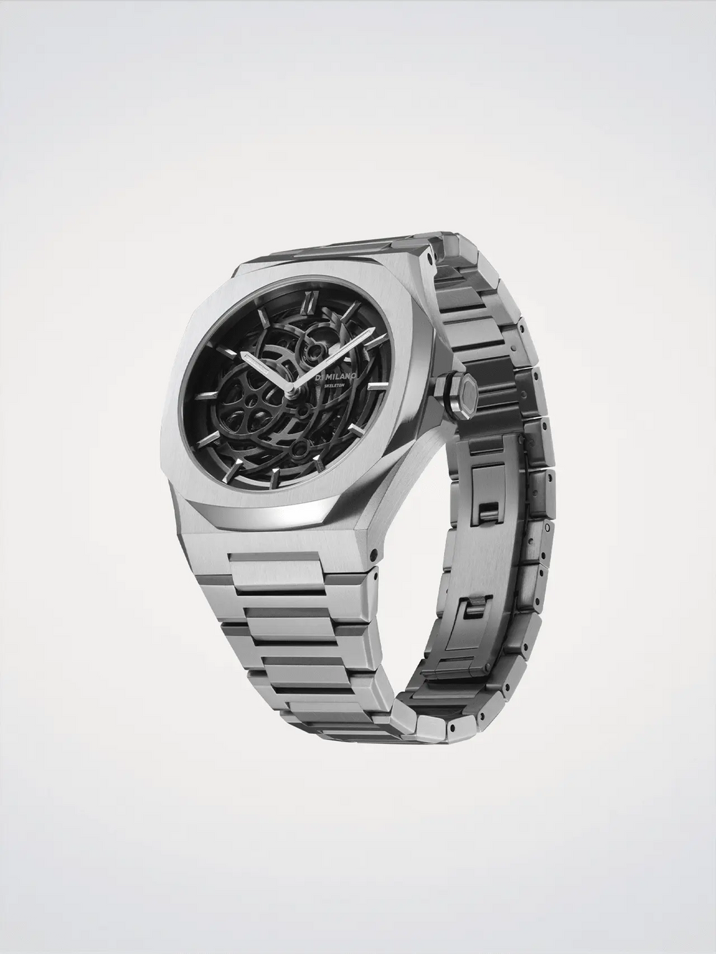 D1Milano Skeleton Silver 41MM D1-SKBJ10