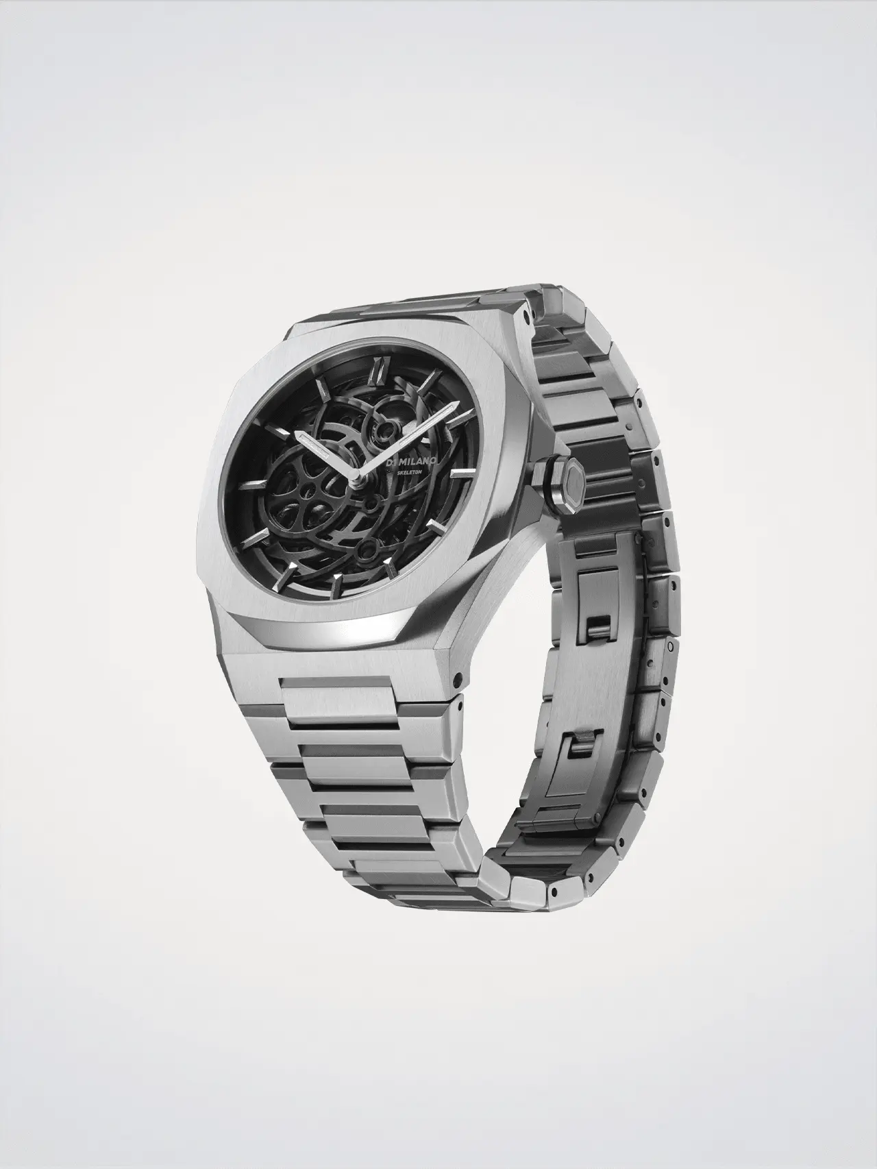 D1Milano Skeleton Silver 41MM D1-SKBJ10