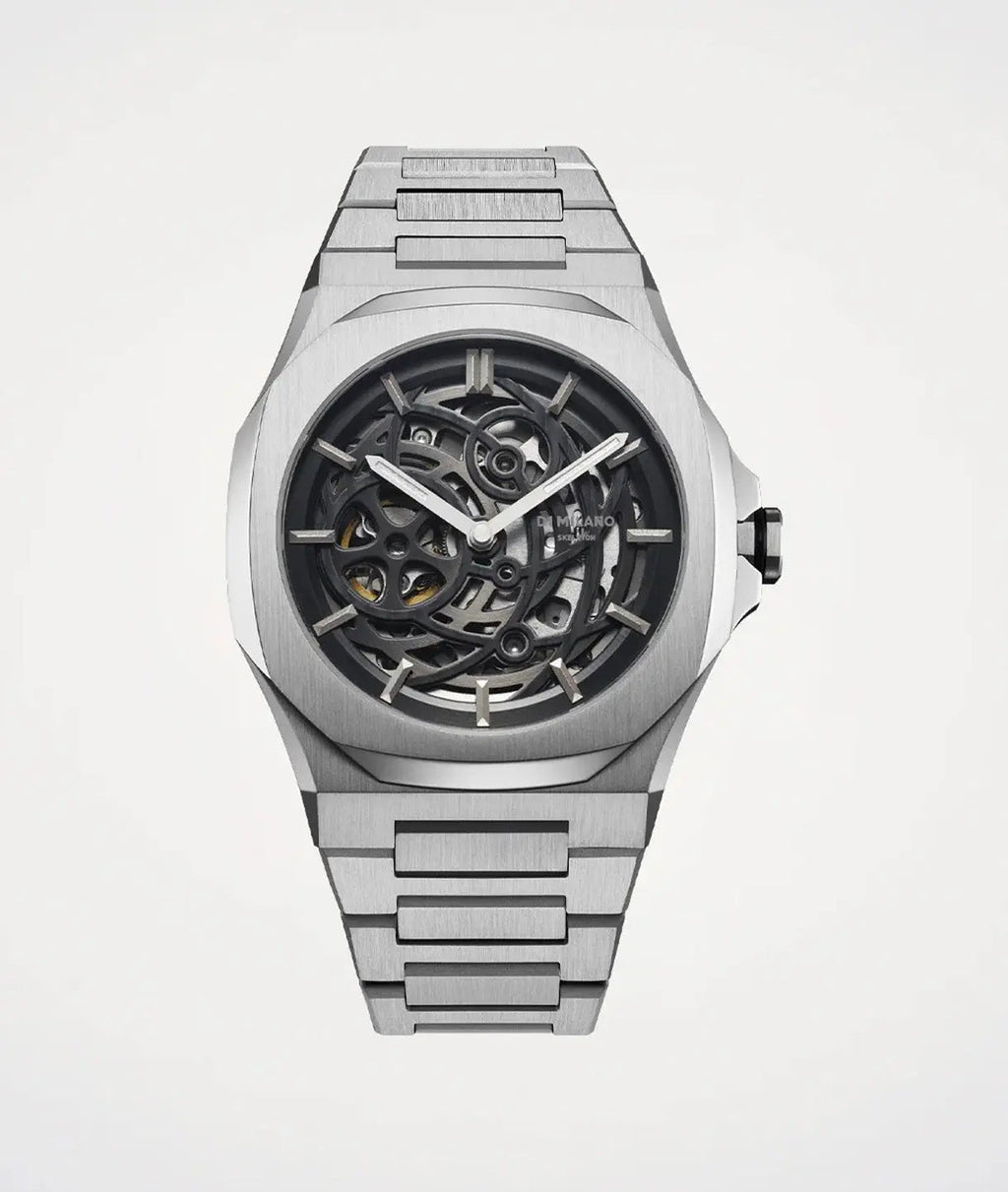 D1Milano Skeleton Silver 41MM D1-SKBJ10