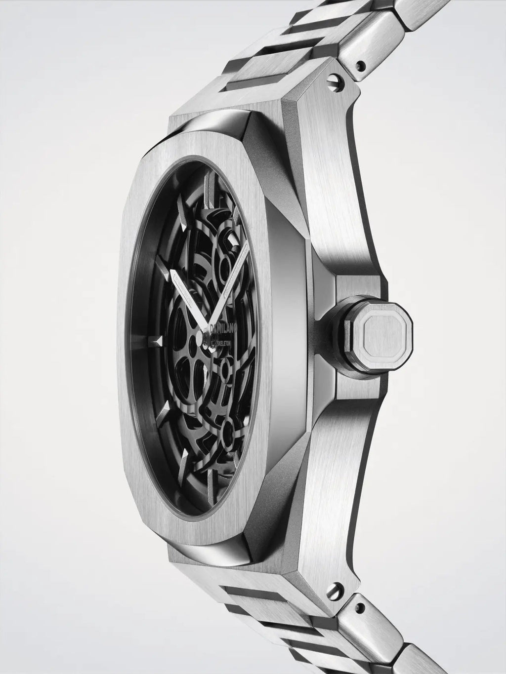 D1Milano Skeleton Silver 41MM D1-SKBJ10