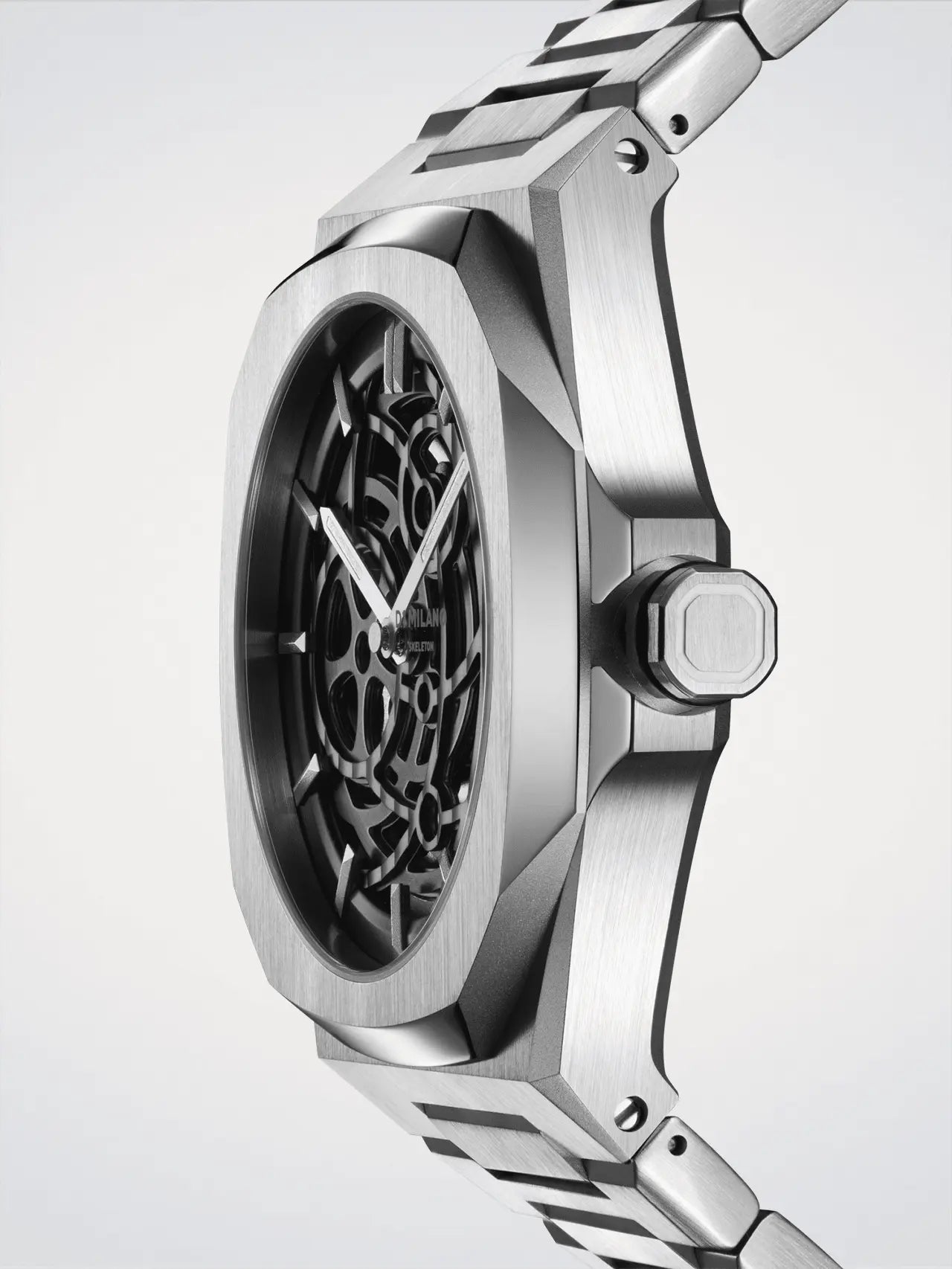 D1Milano Skeleton Silver 41MM D1-SKBJ10