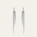 Diamond Knife-Edge Chandelier Earrings