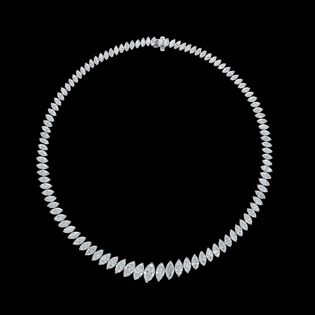 Graduating Marquise Lab Diamond Necklace