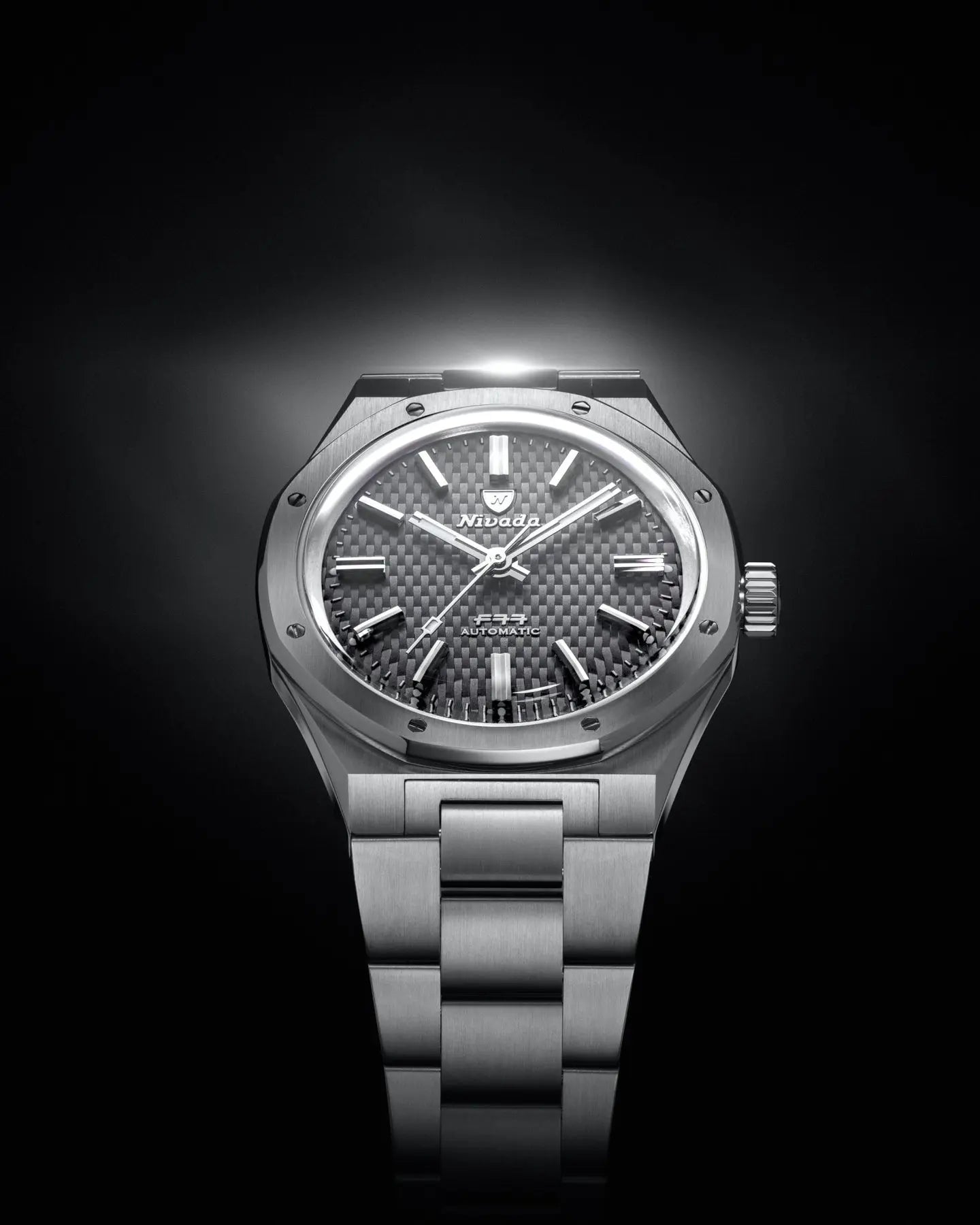 NIVADA GRENCHEN AUTOMATIC F77 TITANIUM ANTHRACITE 37MM 68006A77