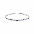 Sapphire and Diamond Flexible Cuff Bracelet